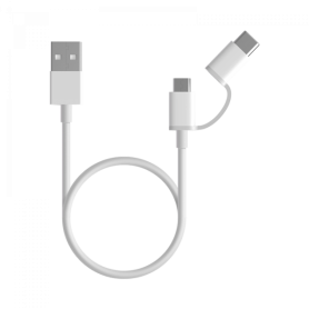 CABLE 2 EN 1 XIAOMI MICRO-USB A TIPO-C 100CM